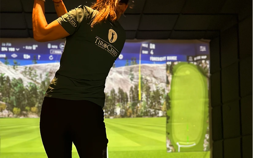 Simulador de golfe na Tiro Certo Esportes